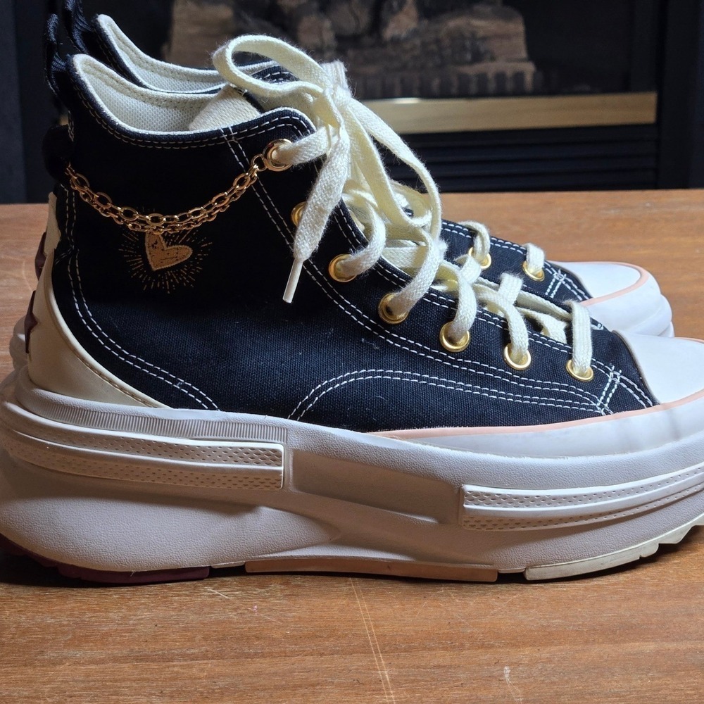 Converse Run Star Legacy Valentines Platform Women Size 8.5 Gold Chain Shoes - Picture 5 of 16